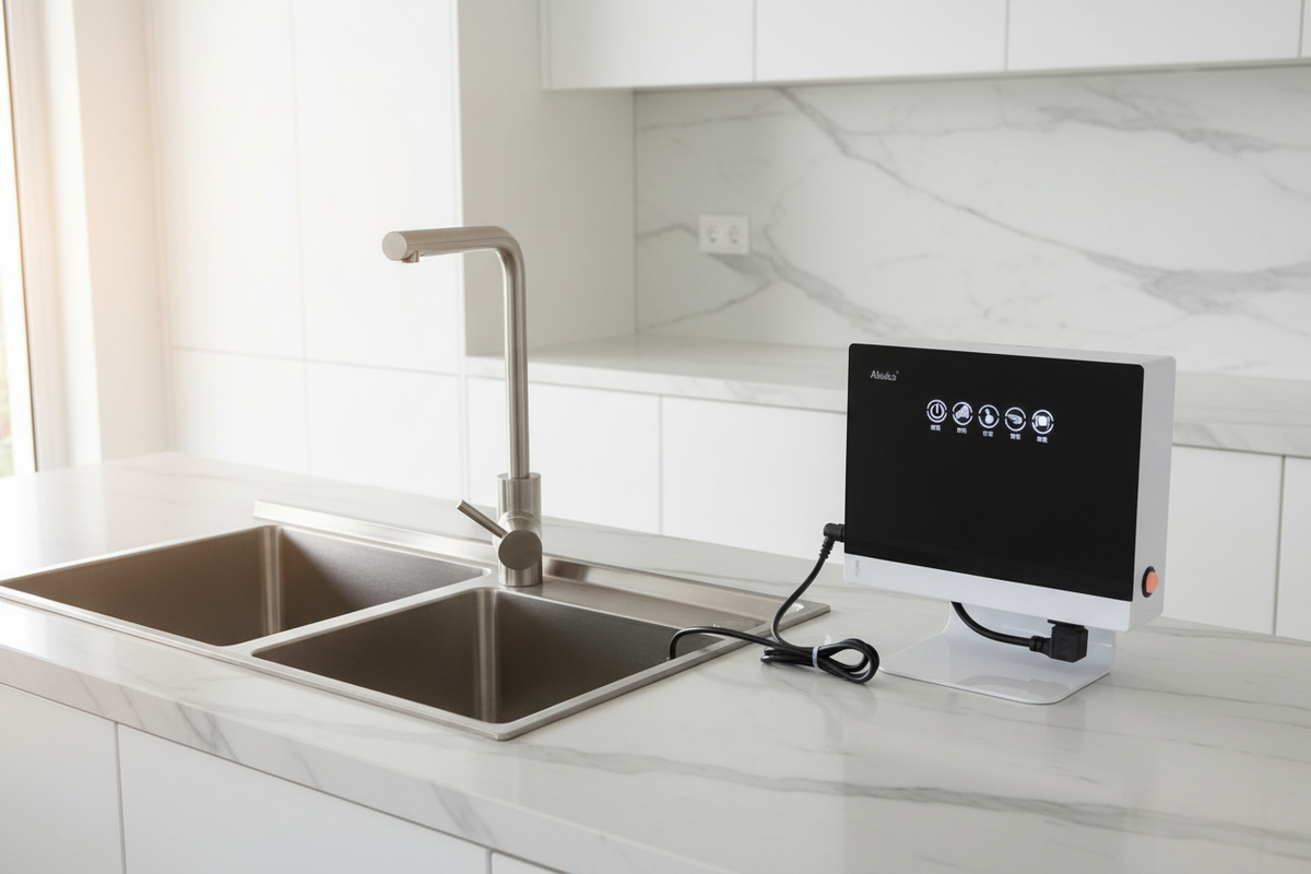 Portable Ultrasonic Dishwasher – Automatic Compact Sink Cleaning Machine for Kitchen Dishes, Tableware, Apartments and Convenient Household Washing