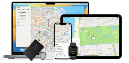 Wireless Tracking Card Wallet – Smart Rechargeable Locator Card with Find My Compatibility for iPhone Devices, Slim Anti-Lost Everyday Wallet