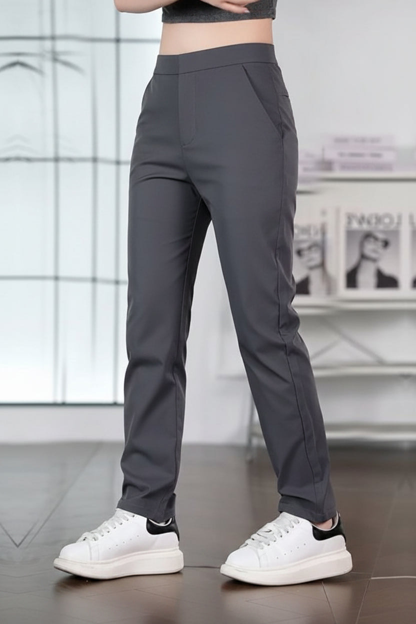 Men’s Ice Silk Summer Pants – Lightweight Breathable Straight Leg Trousers with Casual Business Styling for Daily Wear, Travel and Office