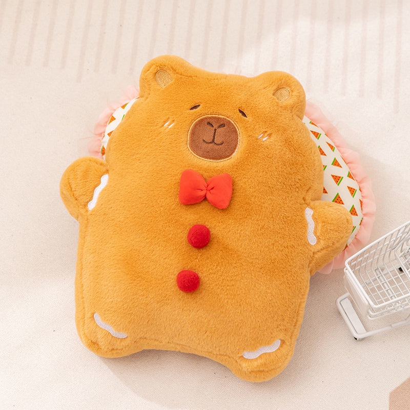 Gingerbread Bear Plush Pillow – Super Soft Christmas Cushion for Cozy Home Decor, Kids Gifts and Holiday Comfort