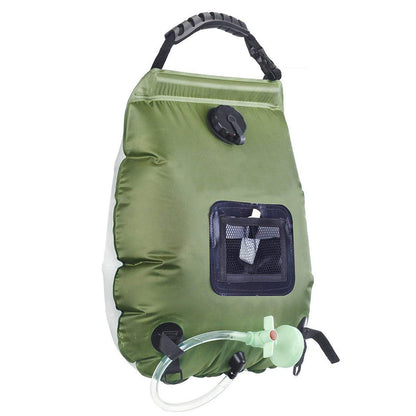 Solar Camping Shower Bag-20L Portable Outdoor Water Heating System with Hose and Shower Head for Travel Adventures