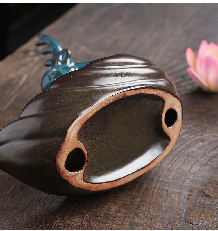 Nordic Deer Ceramic Backflow Incense Burner – Modern Home Decor Aromatherapy Ornament for Living Room, Bedroom and Meditation Spaces