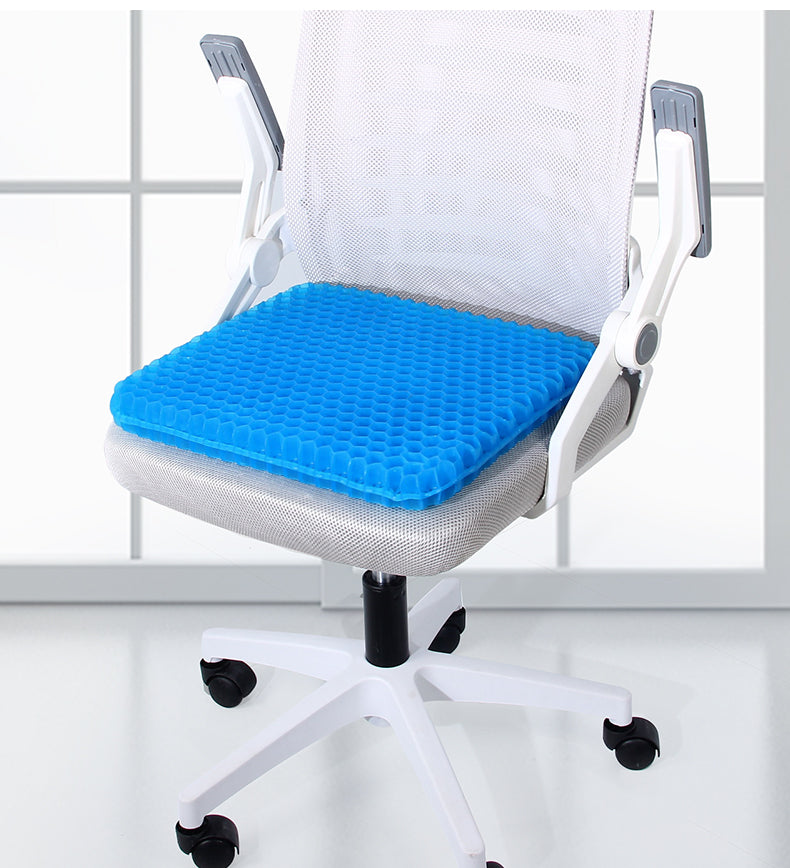 Cool Gel Car Seat Cushion - Breathable Honeycomb Cooling Pad for Car Seats, Office Chairs and Long Sitting Comfort