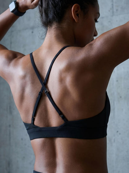 Butter Soft Yoga Bra – Minimalist Strappy Sports Bra with Triangle Cups for Fitness, Studio Workouts and Everyday Comfort