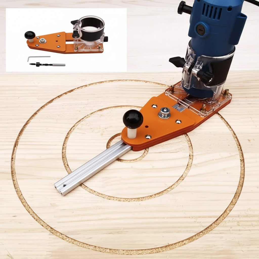 Router Circle Cutter Jig – Adjustable Wood Router Circle Cutting Guide for Milling, Slotting and Perfect Circles up to 14.17 Inches.