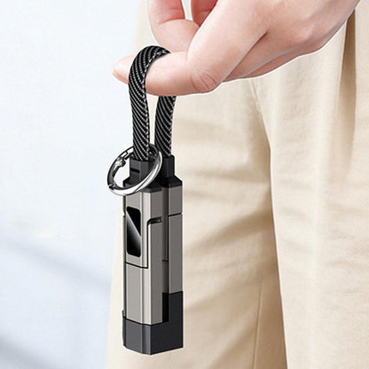 Keychain Charging Cable – 4-in-1 65W Compact Multi-Connector USB Charging Cord for Phones, Tablets and Devices While Traveling or Everyday Carry