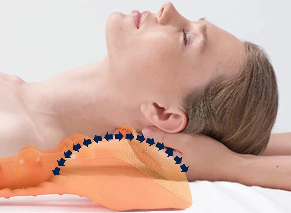 Neck and Shoulder Relaxer – Upper Back Massage Point and Cervical Traction Neck Stretcher for Relaxation, Posture Support and TMJ Comfort