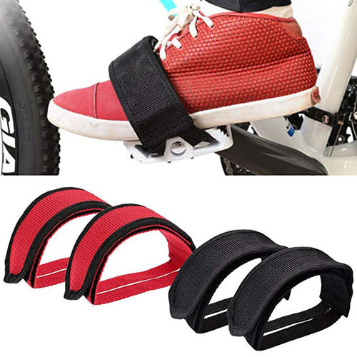 Nylon Bicycle Pedal Straps Toe Clip Set – Adjustable Cycling Foot Straps for MTB Fixed Gear Road Bike Secure Riding Support.