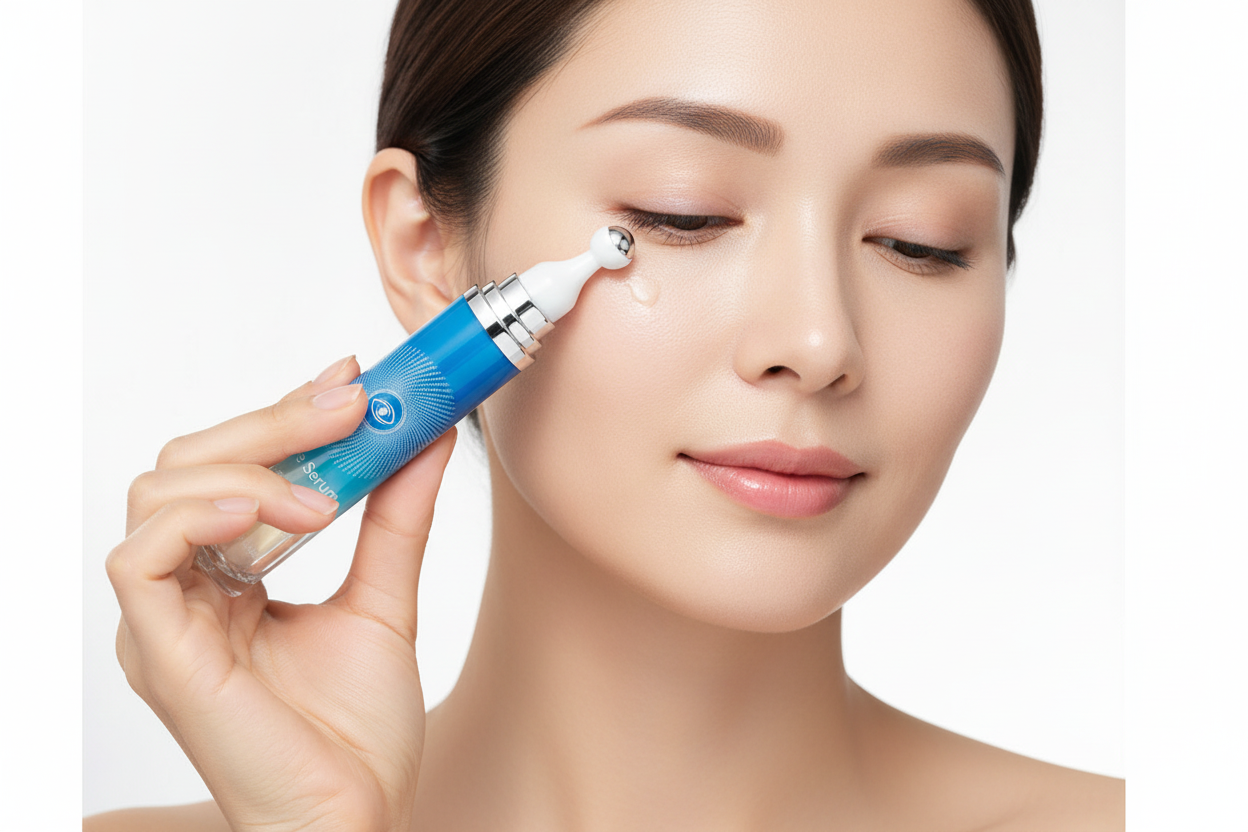Caffeine Eye Serum Roller – 360° Massage Ball Treatment for Dark Circles, Puffiness and Hydrating Under-Eye Skincare