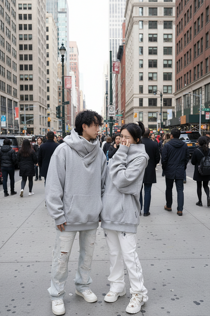 Men’s Ninja Turtleneck Hoodie – Y2K Vintage Fleece Sweatshirt for Hip Hop Streetwear, Japanese Fashion and Casual Winter Comfort