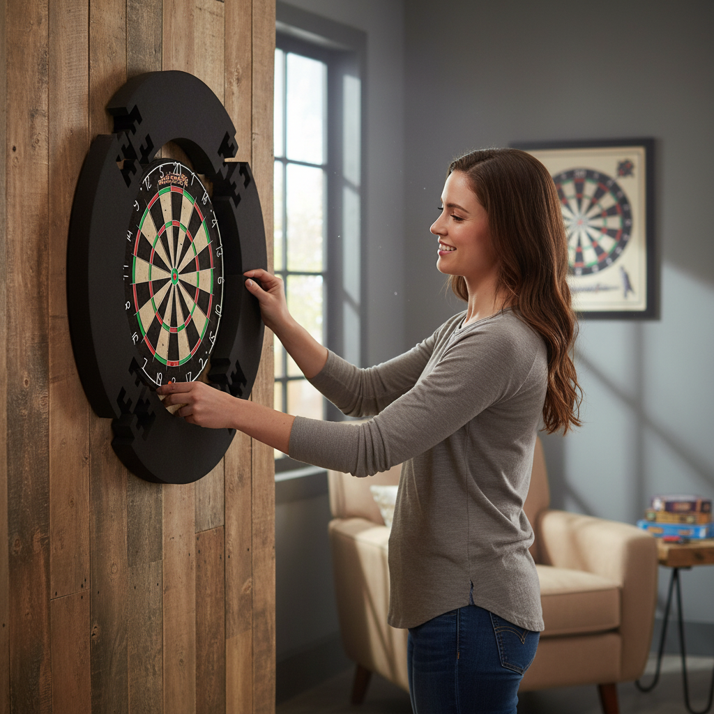 EVA Dartboard Surround – Lightweight Jigsaw Protection Ring for Dart Boards, Removable Wall Backboard Guard for Home and Game Rooms