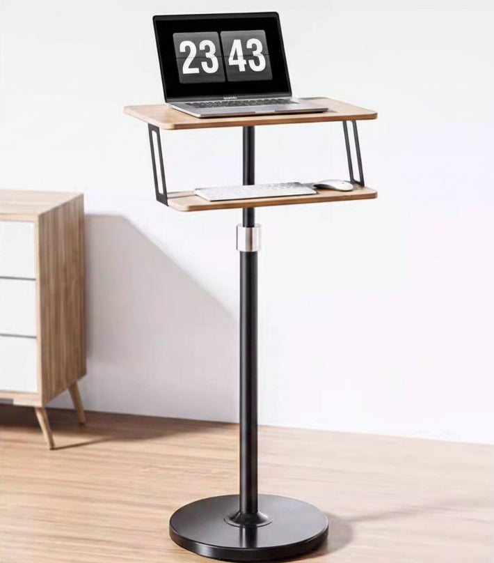 Adjustable Laptop Side Stand – Movable Height-Raising Computer Bracket for Home Office Workspaces, Vertical Storage and Ergonomic Positioning