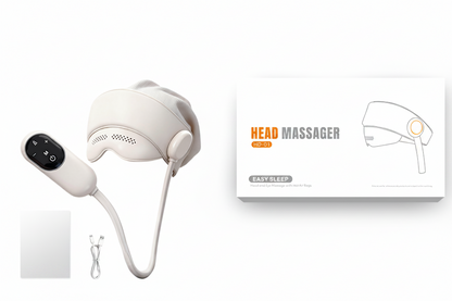 Graphene Heated Head Massager – Air-Pressure Relaxation Device with Eye Hot Compress for Soothing Head Comfort, Stress Relief and Better Bedtime Routine