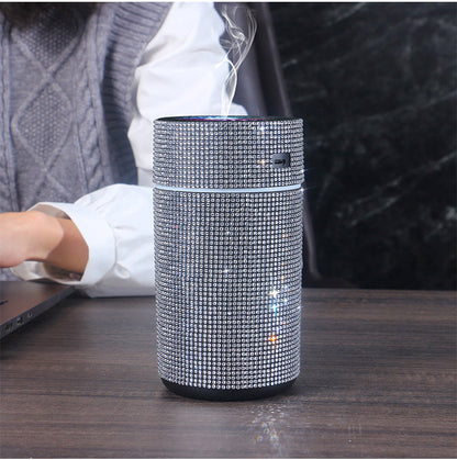 Luxury Diamond Car Diffuser – Shiny LED Humidifier and Air Freshener for Stylish Auto Interiors, Aromatherapy Ambience and Refreshing Everyday Drives
