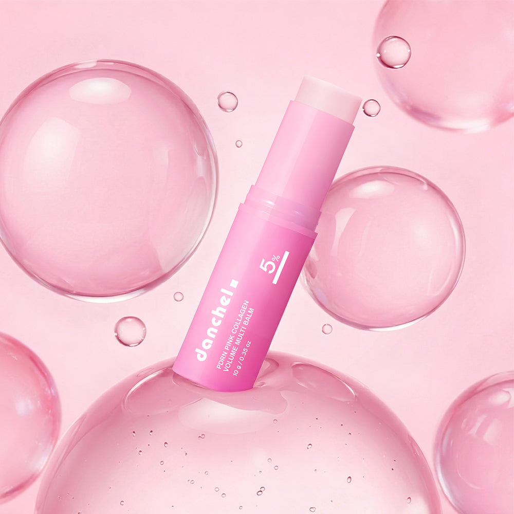 Pink Collagen Multi Balm Stick – Deep Hydrating Facial Moisturizer for Brightening, Plumping, Smoothing and Everyday Korean Skincare