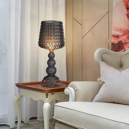 Italian Acrylic Floor Lamp – Designer Hollow Goblet LED Standing Light for Living Room, Bedroom and Luxury Interior Decor