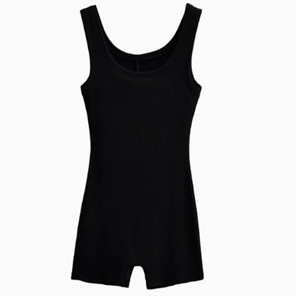 Seamless Yoga Bodysuit – Women’s Low Neck Sleeveless One Piece Romper with Slim Fit Design for Gym, Fitness, Yoga and Sportswear