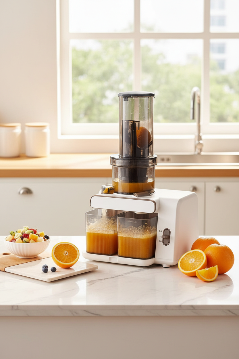 Slow Masticating Juicer – Low Speed Fruit and Vegetable Juice Extractor for Maximum Nutrition and Fresh Healthy Drinks