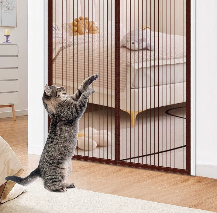 Magnetic Mosquito Door Curtain – Premium Fiberglass Mesh Flyscreen with Full Magnetic Strips and Strong Self-Adhesive Installation for Hands-Free Home Protection
