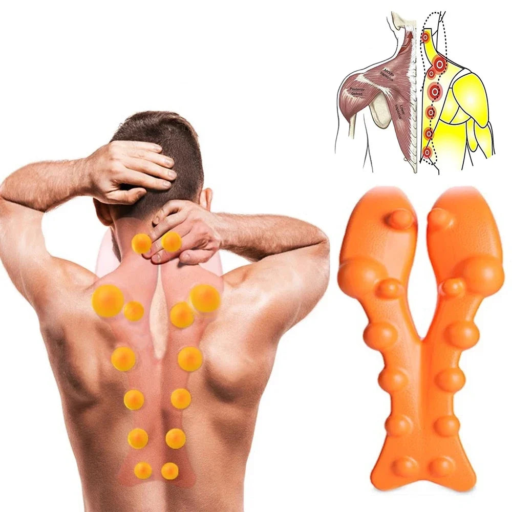 Neck and Shoulder Relaxer – Upper Back Massage Point and Cervical Traction Neck Stretcher for Relaxation, Posture Support and TMJ Comfort