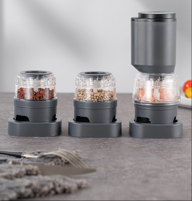 Rechargeable Electric Pepper Grinder Set – Automatic Salt and Pepper Mills with Adjustable Coarseness, One Hand Operation and Premium Kitchen Convenience