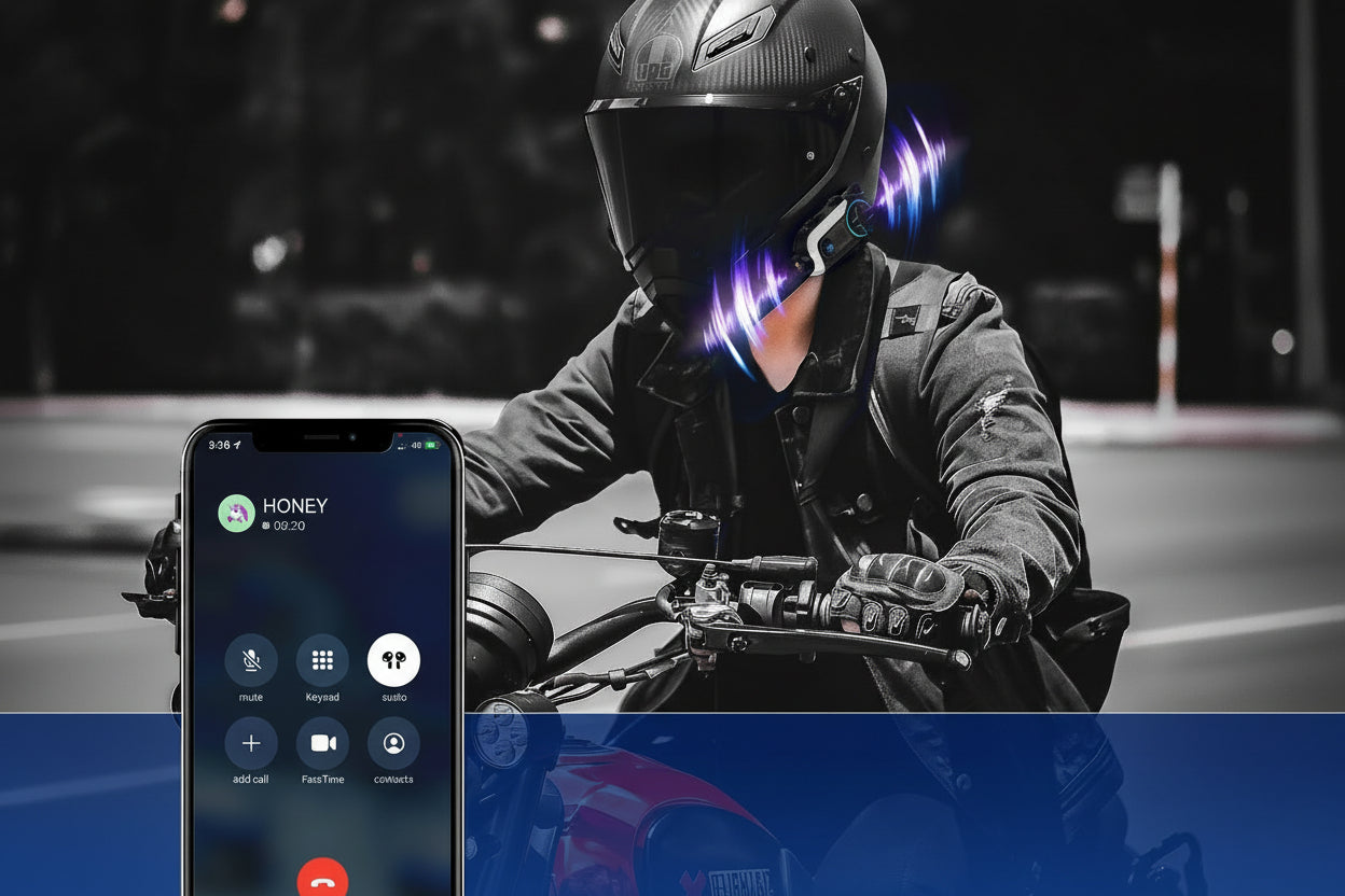 PRO Motorcycle Intercom – Bluetooth Helmet Headset with Video Recording, Wireless Communication and Hands-Free Riding Connectivity