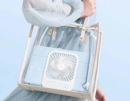 Portable USB Magnetic Fan – Rechargeable 1200mAh Personal Cooling Fan with Four Speeds and 180 Degree Adjustable Airflow