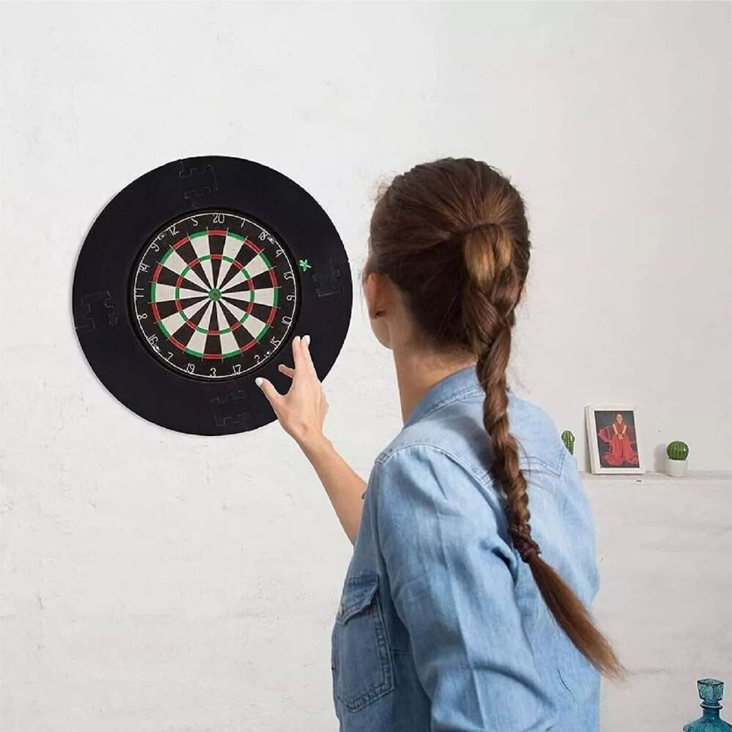 EVA Dartboard Surround – Lightweight Jigsaw Protection Ring for Dart Boards, Removable Wall Backboard Guard for Home and Game Rooms