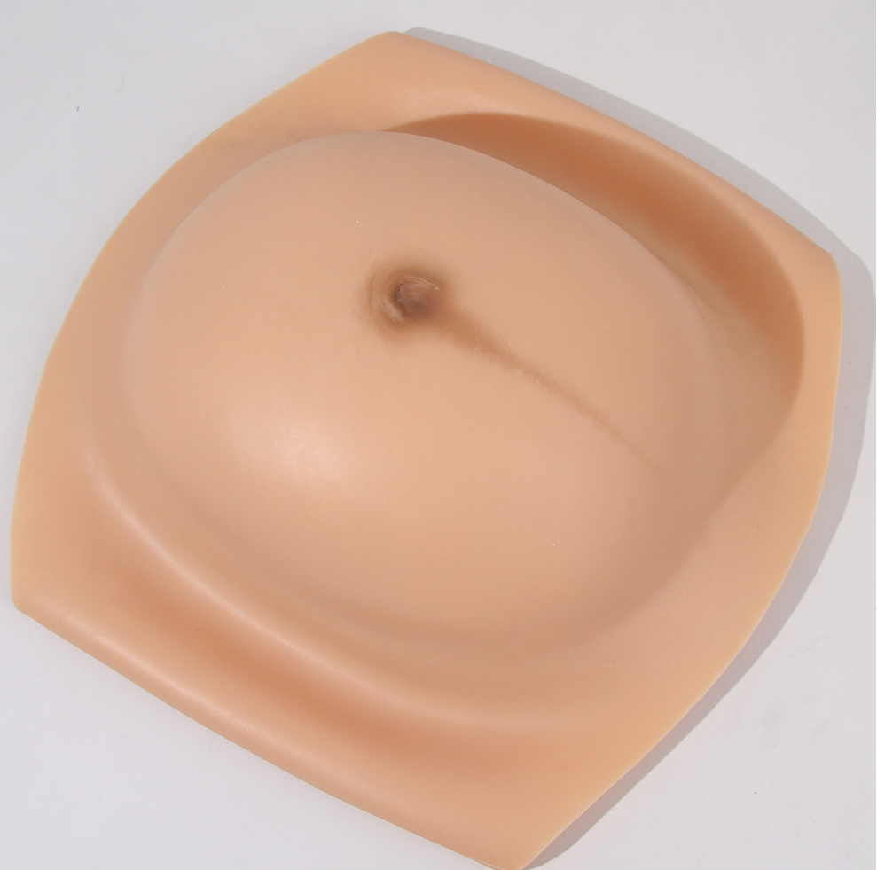 Realistic Silicone Pregnancy Belly – Stretch-Mark Maternity Simulation Prop for Photos, Videos, Cosplay, Theater, Film Production and Costume Styling