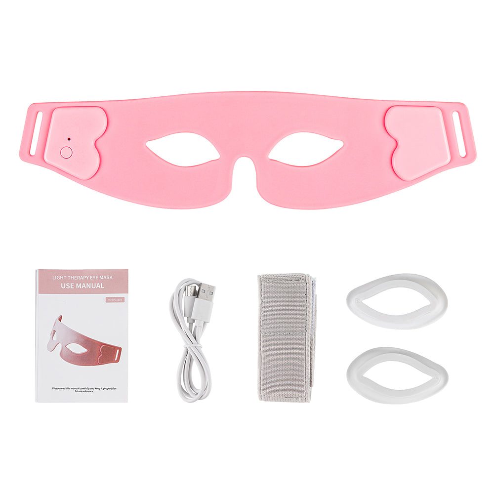 LED Eye Mask – 7-Color Flexible Silicone Photon Beauty Mask for Relaxation, Eye-Care Routines and Smoother-Looking Under-Eye Skin at Home