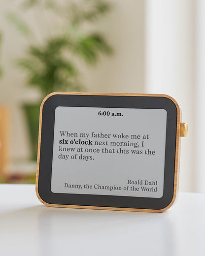 Literary Quote Clock – Unique Book Lover Wall Clock Displaying Inspiring Book Quotes Every Minute for Home Library Decor