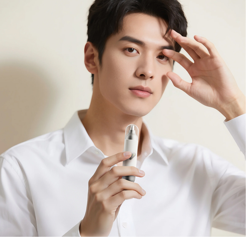 Electric Nose and Ear Hair Trimmer – 2-in-1 Rechargeable Grooming Shaver with Light, 3D Arch Head and Precision Trimming for Men
