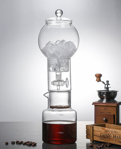 Cold Brew Coffee Pot Set – Glass Dripper with Reusable Filter for Smooth Iced Coffee, Tea Brewing and Professional Barista Preparation