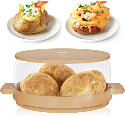 Microwave Potato Cooker Box – Reusable Express Baked Potato Container for Fast, Fluffy Microwave Potatoes and Convenient Everyday Meal Preparation