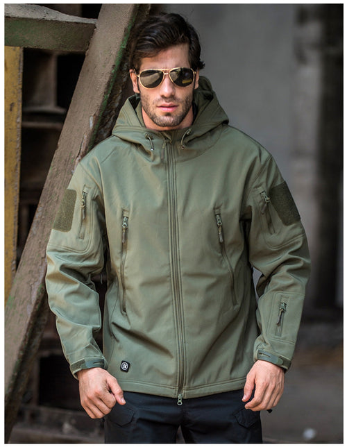Tactical Soft Shell Jacket-Waterproof Windproof Military Coat for Hiking Training Outdoor Work and Adventure Travel