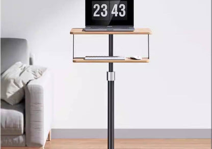 Adjustable Laptop Side Stand – Movable Height-Raising Computer Bracket for Home Office Workspaces, Vertical Storage and Ergonomic Positioning