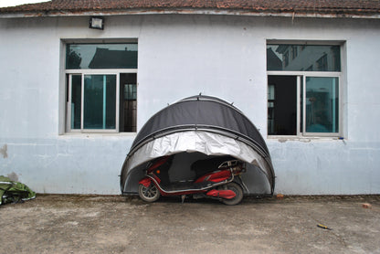 Portable Motorcycle Garage Tent – Outdoor Hanging Storage Shelter for Motorbikes, Speedway Equipment and Weather-Protected Parking, Model CZX-507