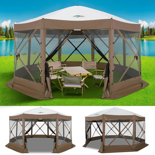 Pop Up Gazebo Screen Tent – Instant Camping Screen House with Mosquito Netting for Outdoor Patio Backyard and Picnic Protection.