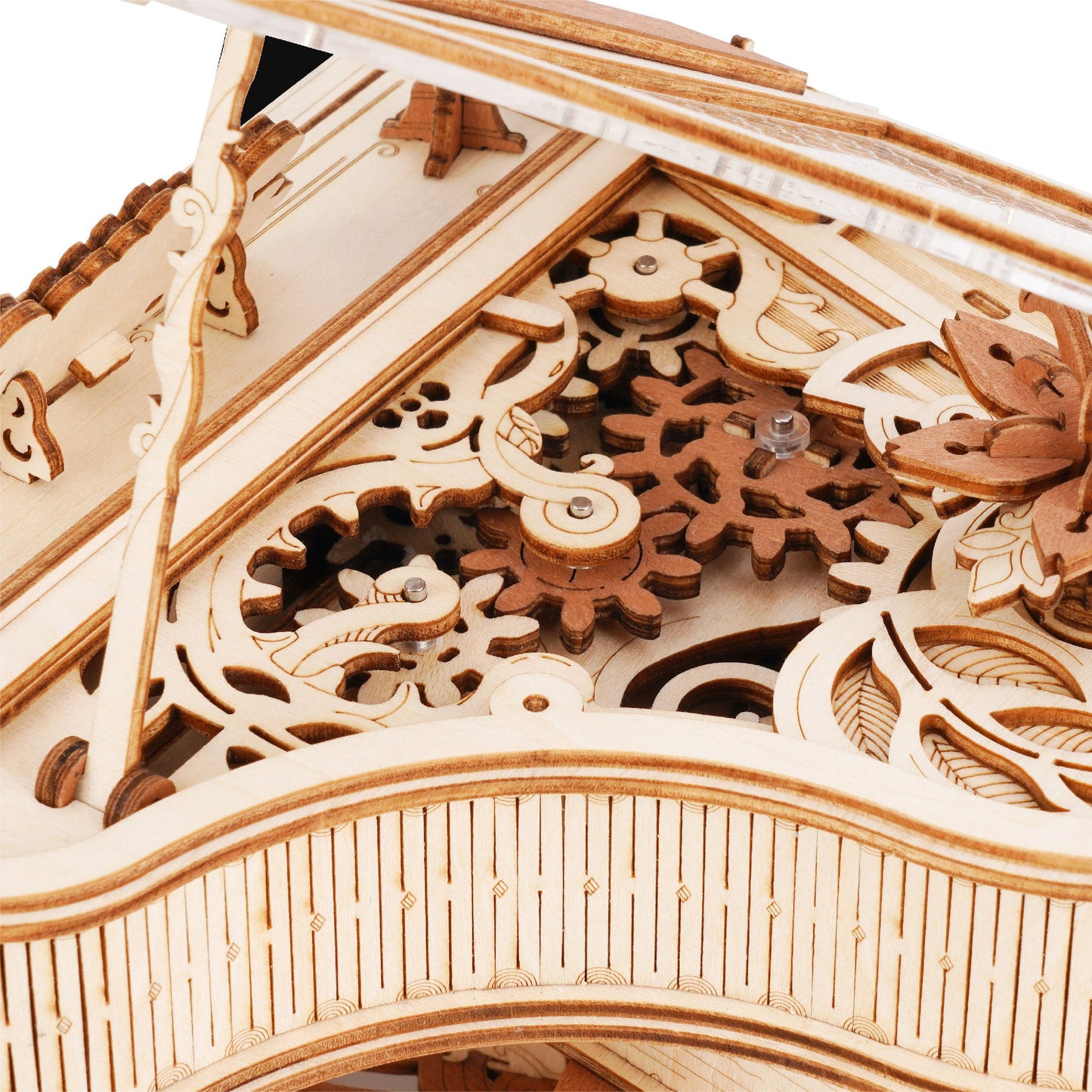 Robotime Sunset Carnival Music Box – 3D Wooden Ferris Wheel Puzzle with Lights for Home Decor and Gifts