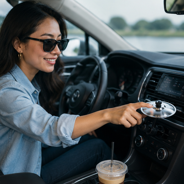 Drum Cymbal Car Air Vent Decor – Creative Musical Dashboard Accessory for Unique Vehicle Interior Styling