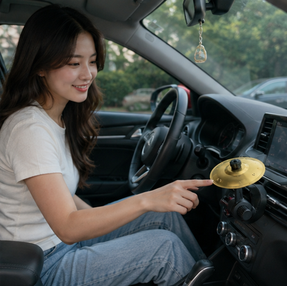 Drum Cymbal Car Air Vent Decor – Creative Musical Dashboard Accessory for Unique Vehicle Interior Styling