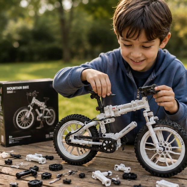 Mountain Bike Building Block Set - Educational Bicycle Model Construction Toy for Kids and Hobby Collectors