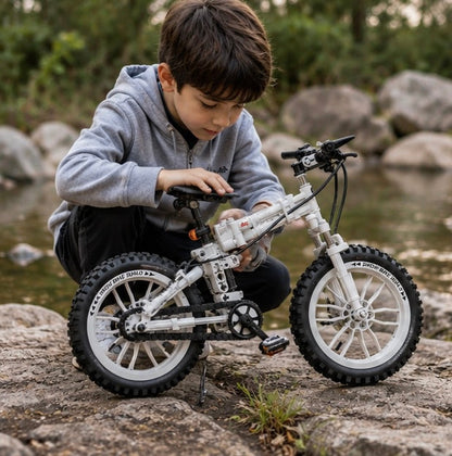 Mountain Bike Building Block Set - Educational Bicycle Model Construction Toy for Kids and Hobby Collectors
