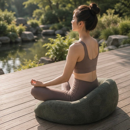 Memory Foam Meditation Cushion – Ergonomic Yoga Sitting Pillow for Floor Seating, Mindfulness Practice and Home Comfort