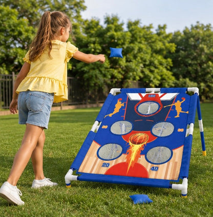 Portable Bean Bag Toss Game - Fun Sandbag Throwing Activity Set for Kids, Families, Parties and Outdoor Gatherings