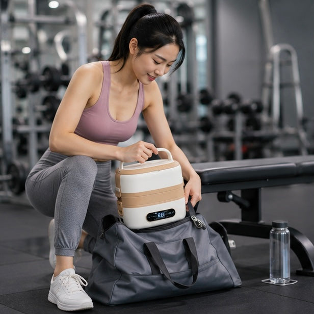 Electric Heated Lunch Box – 304 Stainless Steel Portable Food Warmer Bento Container for Office, Travel and Daily Meals