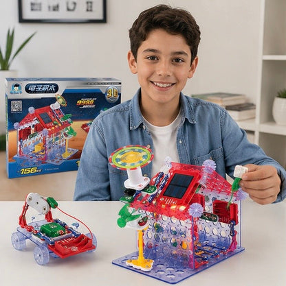 Electronic STEM Building Blocks Kit - Educational Circuit Experiment Toy for Kids Science Learning, Creativity and Exploration Activities