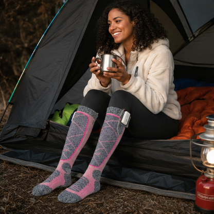 Electric Heated Winter Socks - Self Warming Thermal Socks for Skiing, Camping, Hiking and Cold Weather Protection