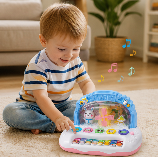 Electronic Piano Keyboard Toy-Musical Learning Instrument with Lights and Sounds for Kids Educational Development