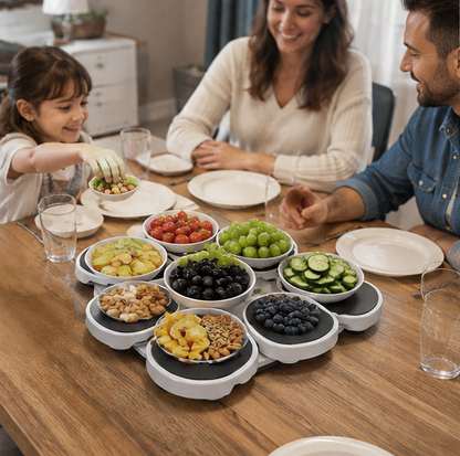 Expandable Lazy Susan Turntable – Adjustable Rectangular Dining Table Organizer for Easy Serving, Kitchen Storage and Family Meals